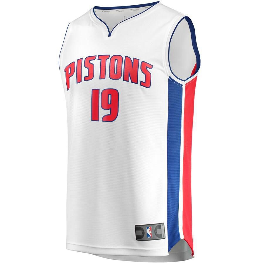 Detroit Pistons Sviatoslav Mykhailiuk Fanatics Branded Replica Fast Break Player Team Association Jersey Mens - White | Ireland N4995W5